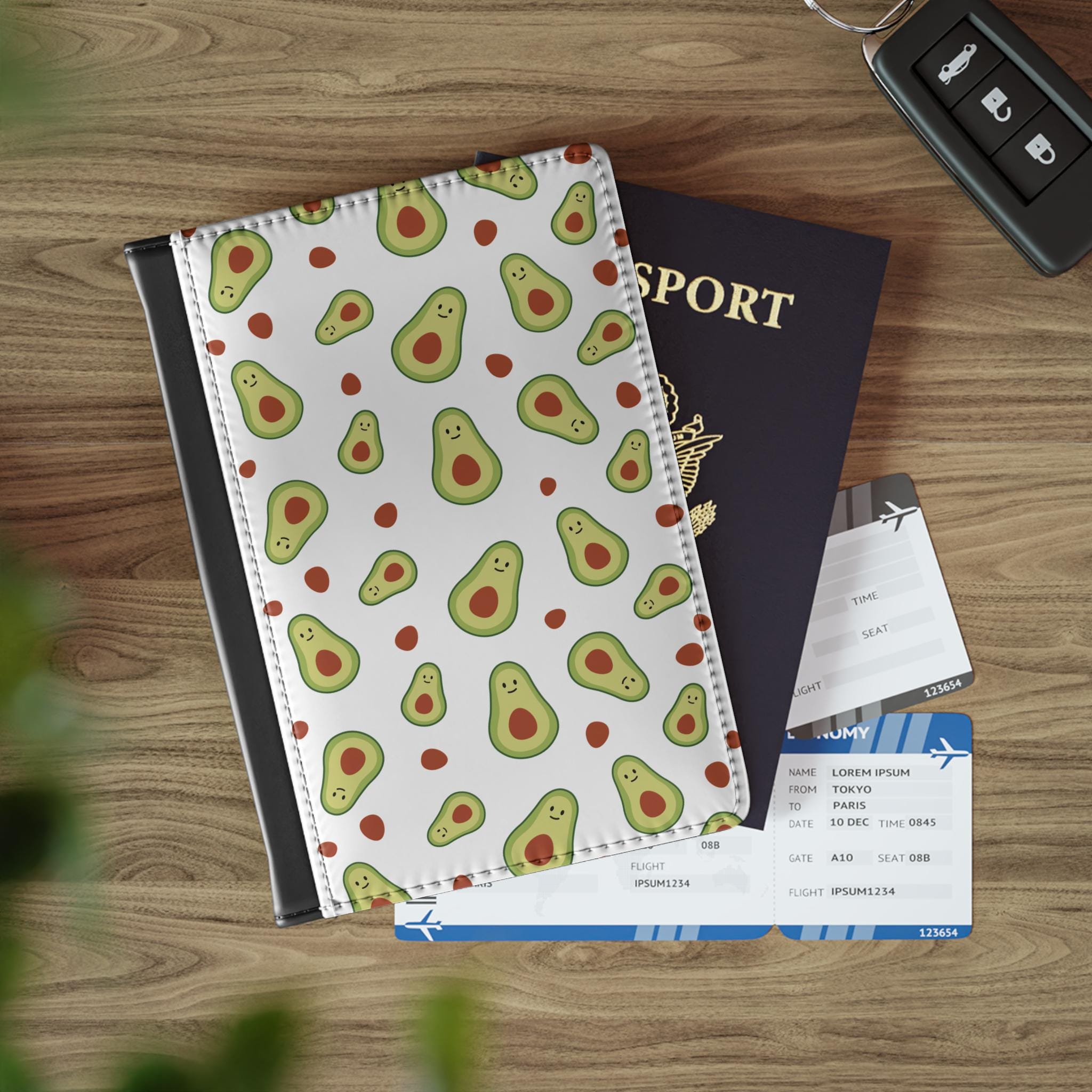 Playful Avocado Passport Cover | Travel Accessory, Gift for Travelers, Cute Passport Holder, Avocado Lover's Gift, Fun Travel Supplies